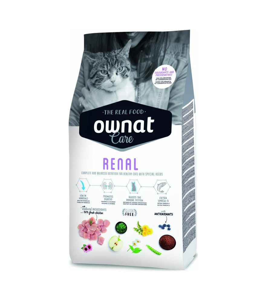 Croquettes chat Ownat Care Renal 3kg Croquettes chat Ownat Care Renal 3kg