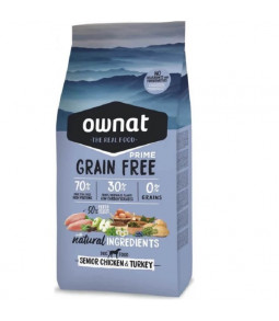 Ownat - Grain Free Prime Senior Poulet Dinde 12 kg