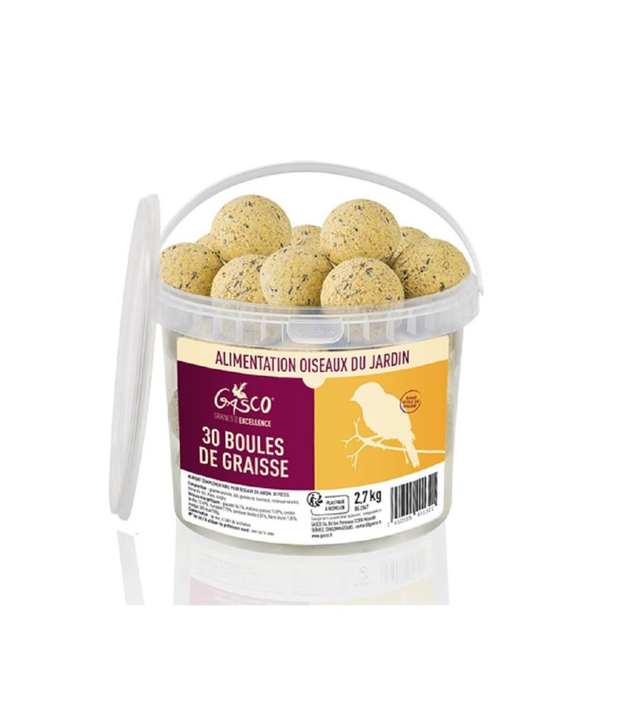 Seau 30 Boules de graisse sans filet - GASCO