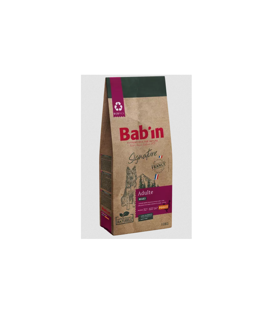 Bab'in - Croquettes Maxi Adulte - Signature 12 kg