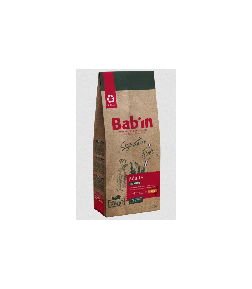 Bab'in - Croquettes Medium Adulte - Signature 12 kg