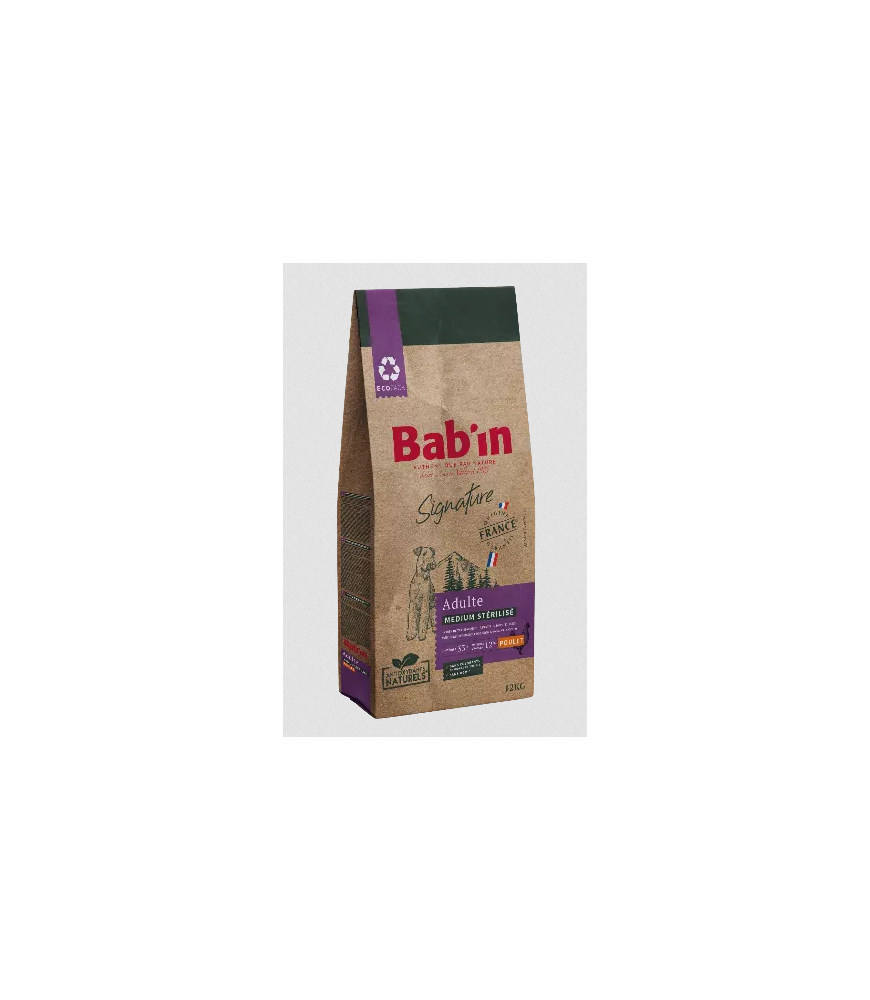 Bab'in - Croquettes Medium Sterilised - Signature 12 kg