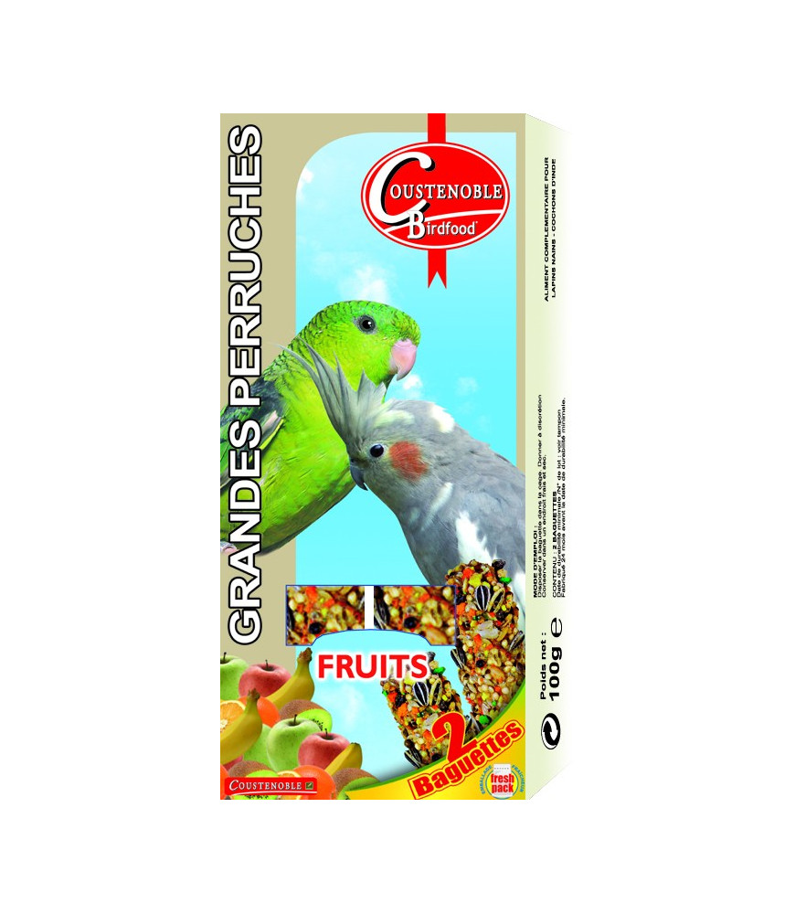 Baguettes CB perruches aux fruits