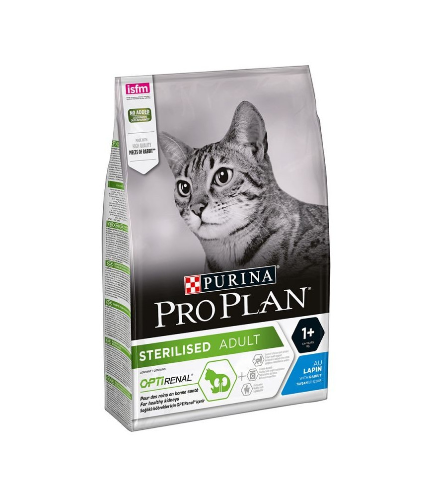 PRO PLAN Sterilised Adult Optirenal Riche Au Lapin 