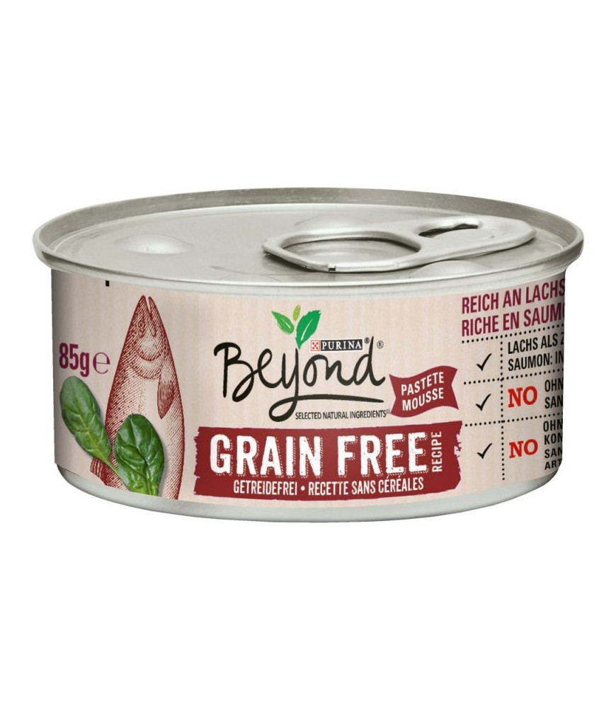 BEYOND CHAT WET Riche en Saumon avec des épinards 85 g BEYOND CHAT WET Riche en Saumon avec des épinards 85 g