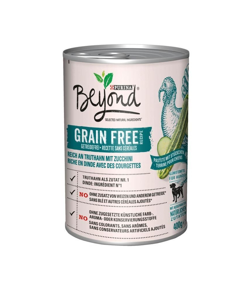 BEYOND CHIEN WET Riche en Dinde avec des courgettes 400 g BEYOND CHIEN WET Riche en Dinde avec des courgettes 400 g