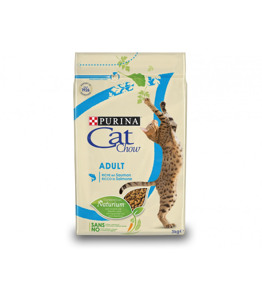 CAT CHOW ADULT riche en saumon 3kg