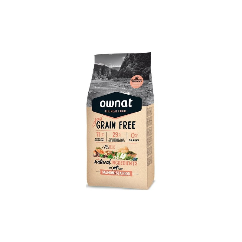 OWNAT JUST GRAIN FREE ADULT SALMON AND SEAFOOD