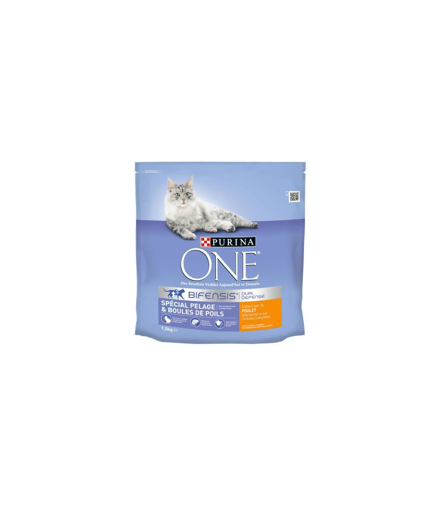 PURINA ONE BIFENSIS 1,5 kg Spécial Pelage & Boules de Poils