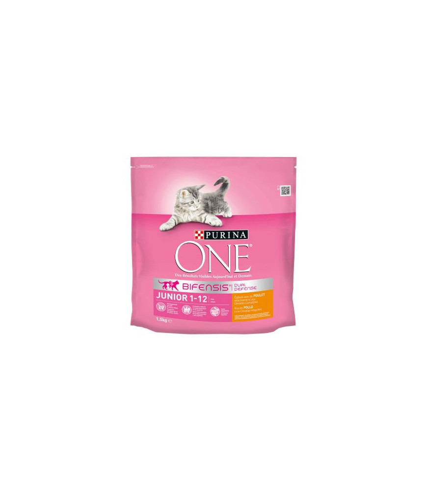 Purina One - Croquettes au Poulet et Céréales pour Chaton - 1,5Kg