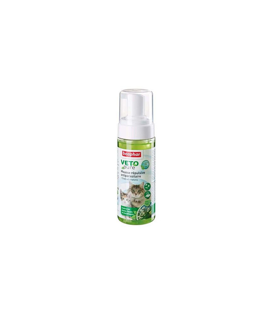 Mousse répulsive antiparasitaire Chats/Chatons 150 ml Beaphar