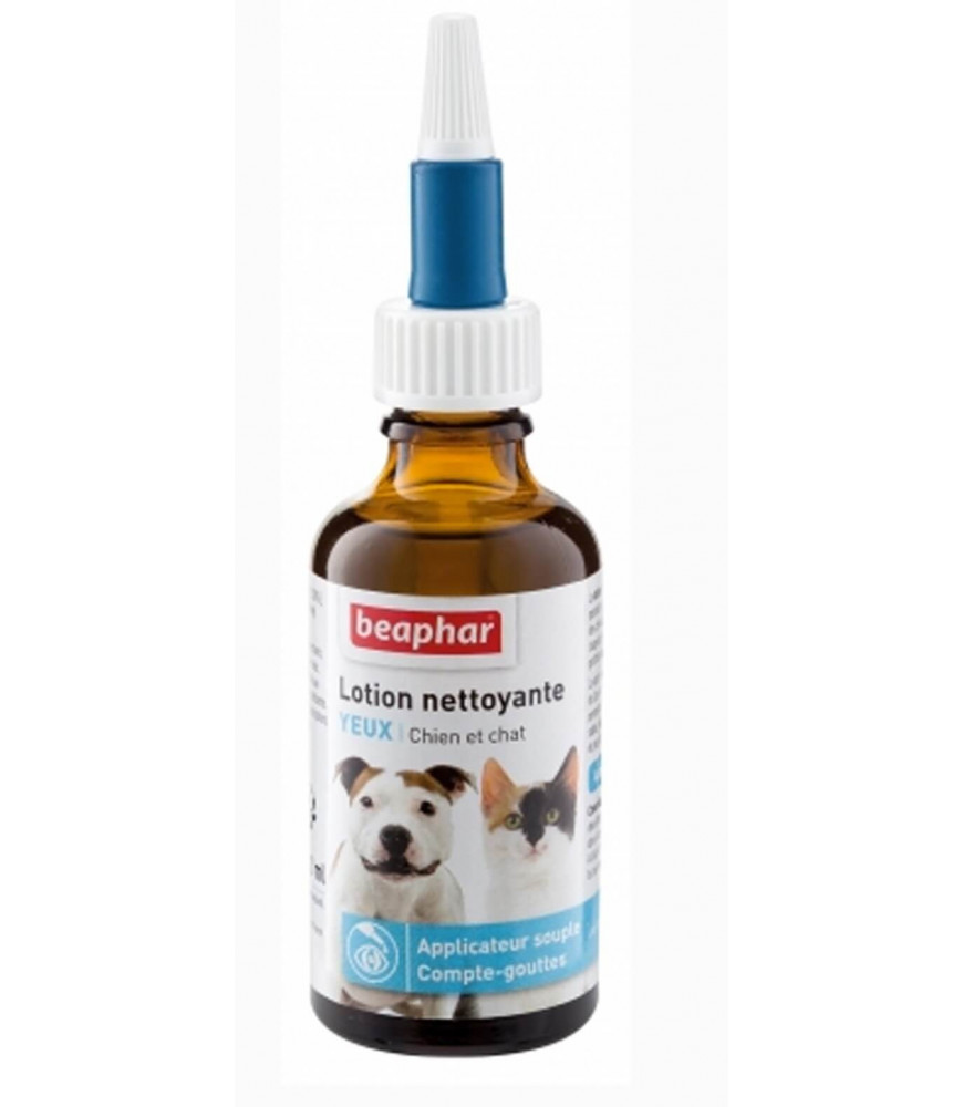 Lotion nettoyante yeux chien et chat 50ml - Beaphar