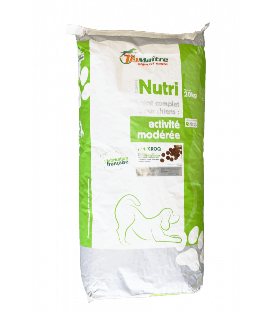 Aliment complet pour chiens activité modérée - Nutricroq 20kg