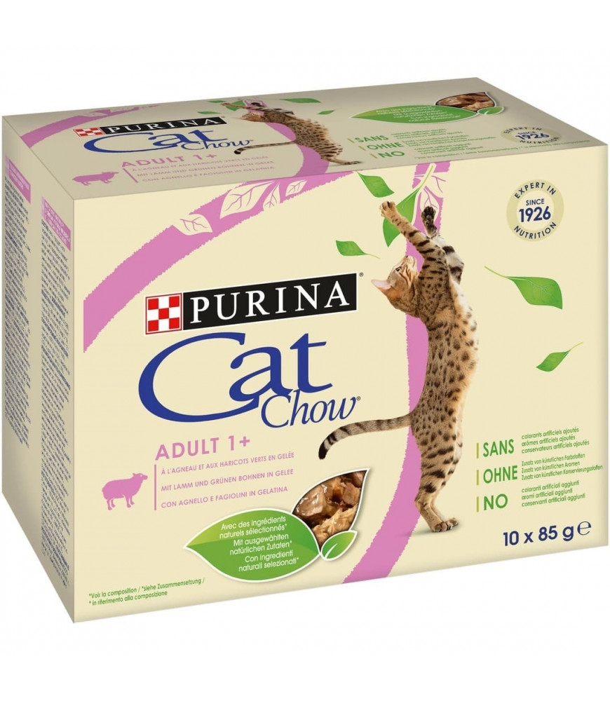 CAT CHOW Adult A l'Agneau et aux Haricots Verts