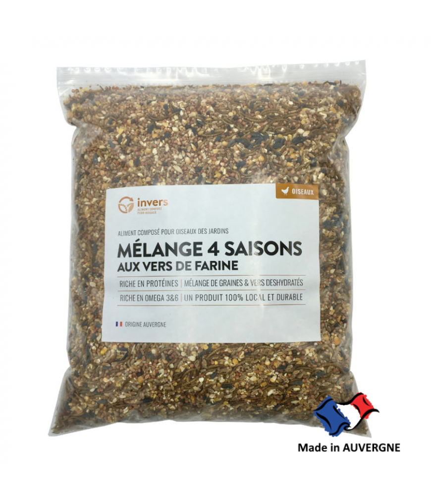 Mélange 4 saisons aux vers de farine 2kg INVERS