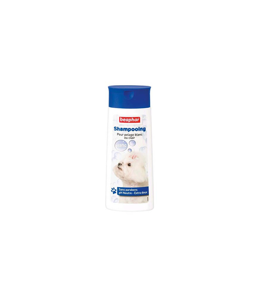 Shampooing pelage blanc ou clair 250mL - Beaphar Shampooing pelage blanc ou clair 250mL - Beaphar